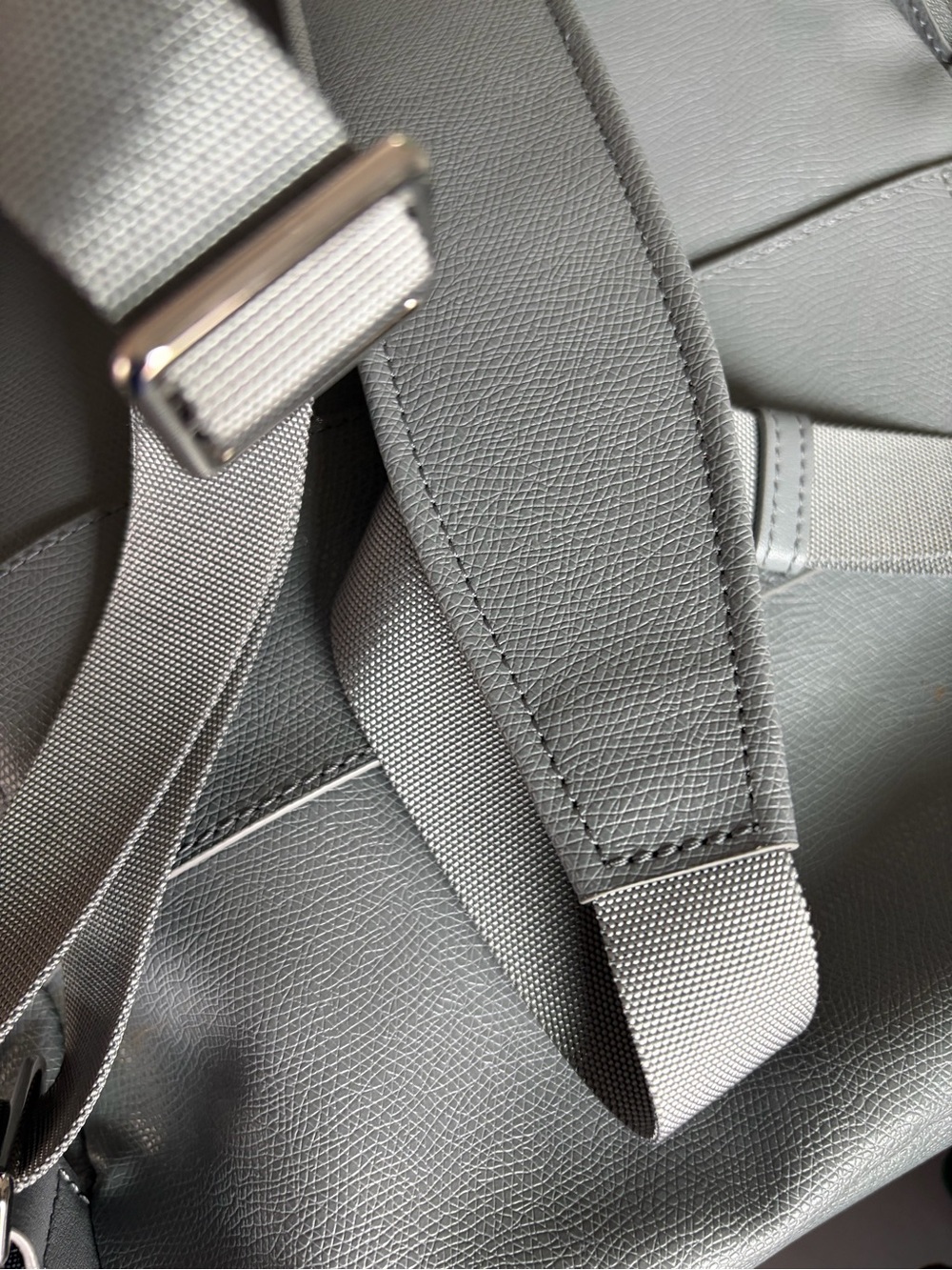 Tumi Women’s Gray Leather Studded Backpack. Large size.
NWOT. Never used it. - Picture 8 of 16